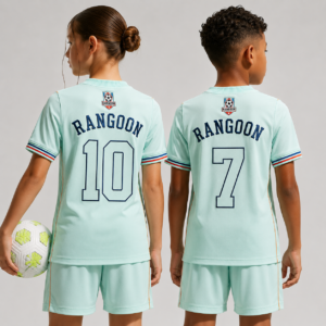 mint green youth football jersey set | rwp kids soccer kit