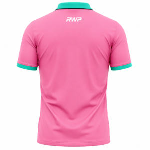 RWP Pink Performance Polo Shirt Back View