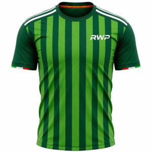 rwp green striped football jersey | premium soccer team shirt
