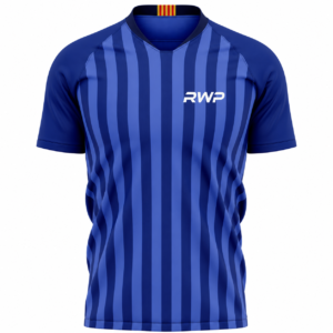 RWP Royal Blue & Navy Striped Custom Soccer Jersey