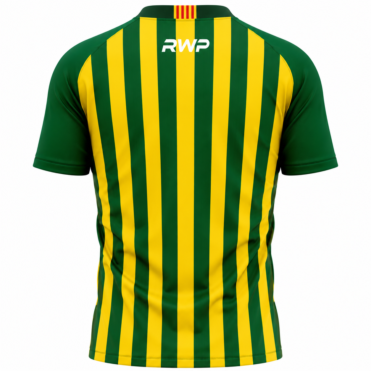 Green & Yellow Vertical Stripe Football Jersey – Performance Soccer Shirt - Image 2
