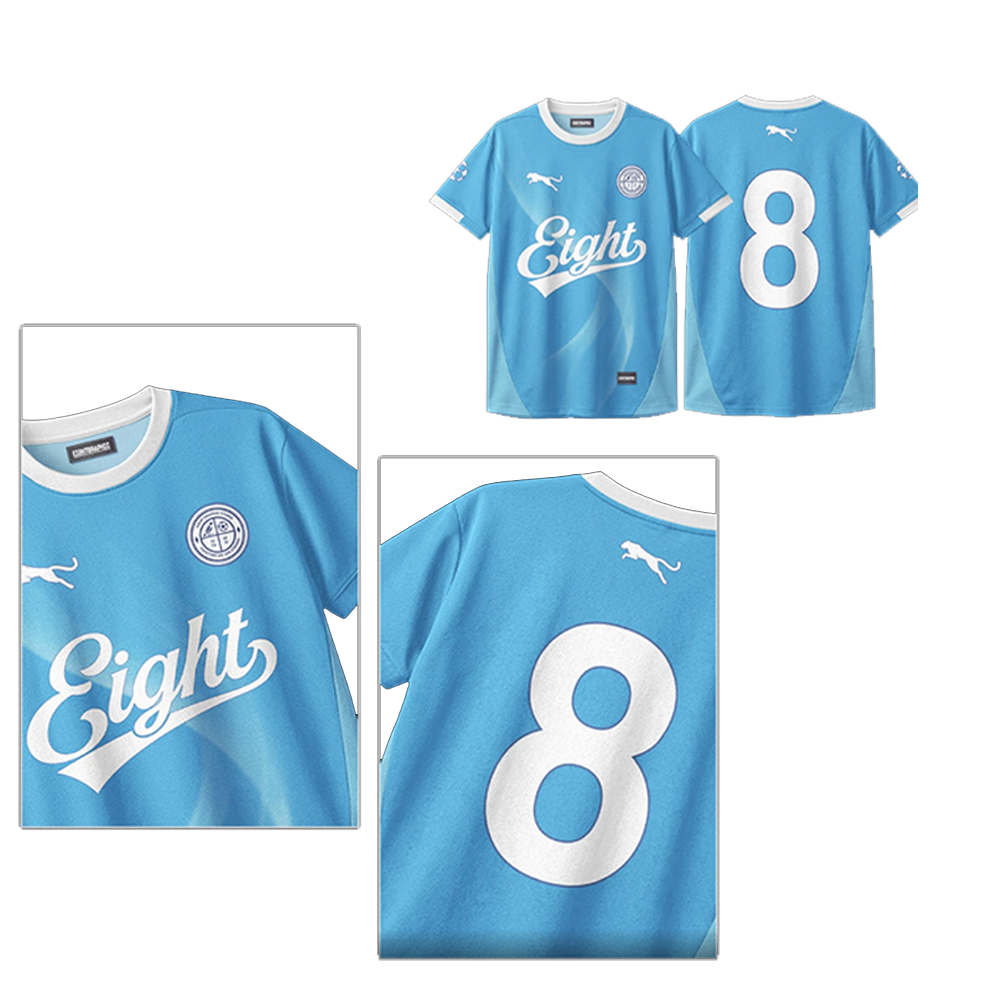 Eight #08 Sky Blue Performance Football Kit Jersey & Shorts Set - Image 3