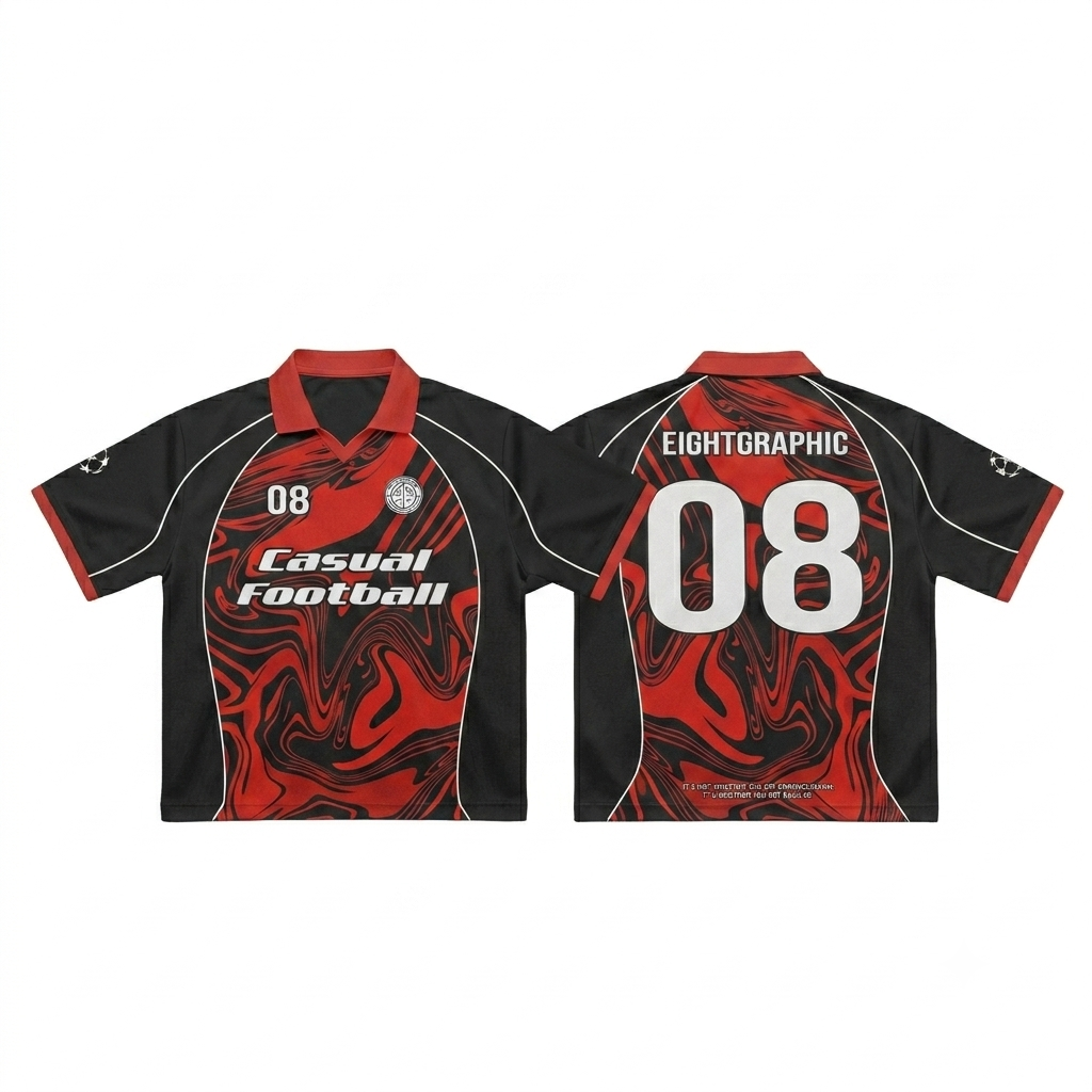 Casual Football Polo jersey shirt - Image 3