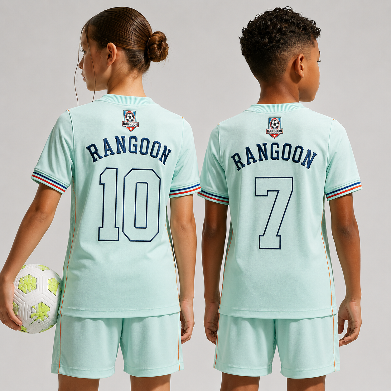 Rangoon Youth Performance Mint Green Football Kit Jersey & Shorts Set
