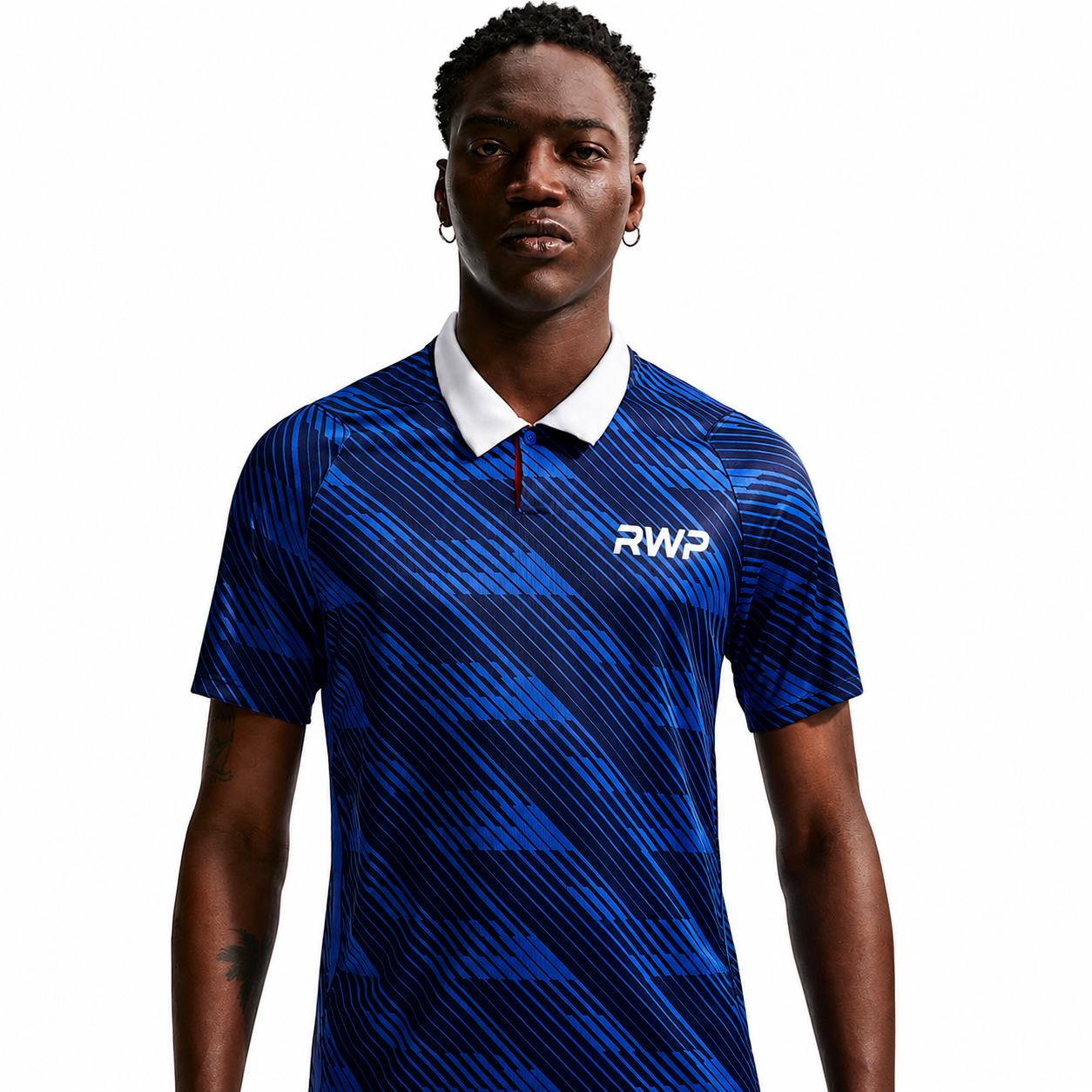 RWP Blue Performance Polo Shirt Athletic Sportswear