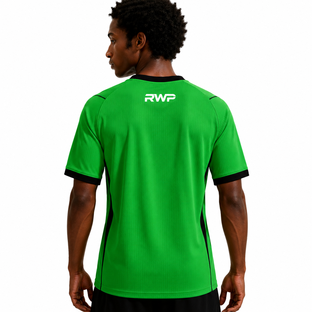 RWP green performance training t-shirt with black trim