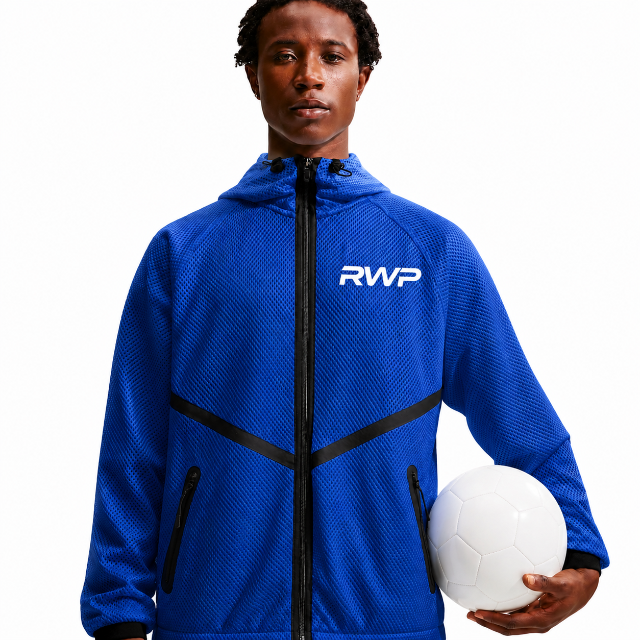 RWP Royal Blue Mesh Tech Training Hoodie | Football Track Jacket