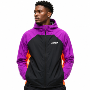 RWP Retro Tri-Color Block Lightweight Football Windbreaker Jacket